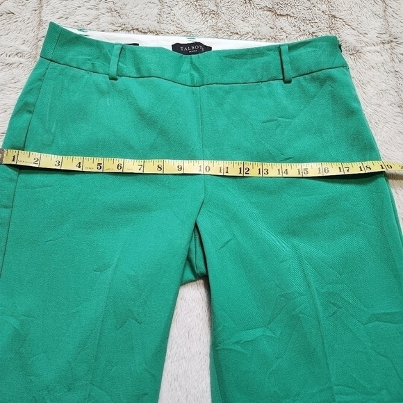 Capri Cotton blend Green color Slim fit Size 8p TALBOTS - Picture 10 of 13